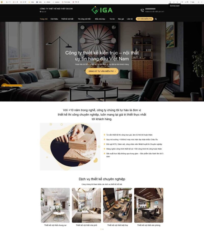 Mẫu Web Nội Thất 02