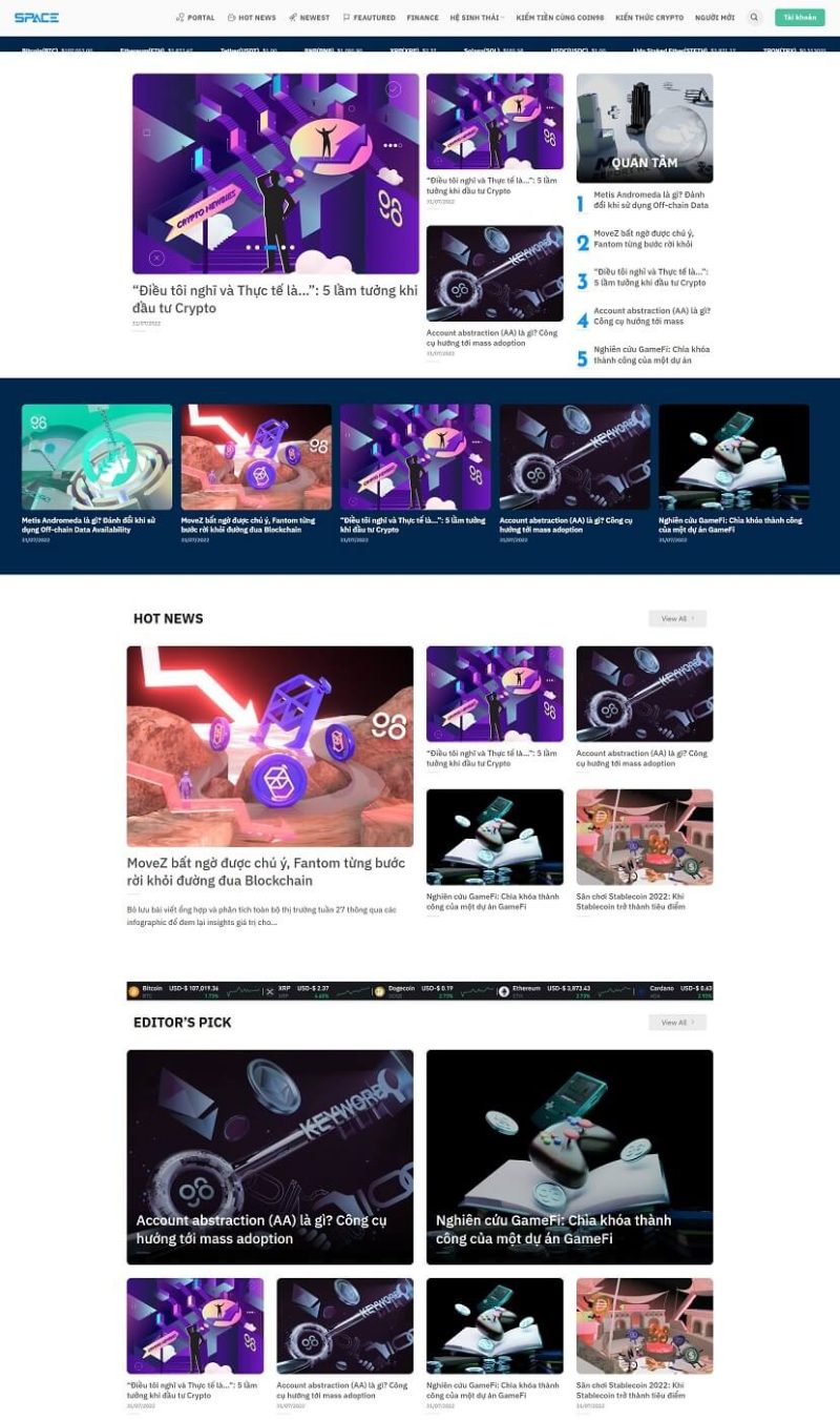 Mẫu Web Coin Blog 01