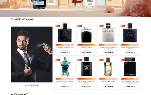 Mẫu Web Nước Hoa 01