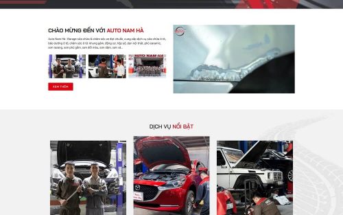 Mẫu Web Garage Ô Tô 01